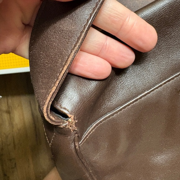 PALOMA PICASSO Vintage Luxury Designer Brown Leather Shoulder Bag Made In Italy - Picture 14 of 16